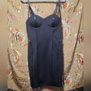 Cutest LBD Ever! Forever 21 Slip Dress - Structured Bodycon Midi Size Large EUC